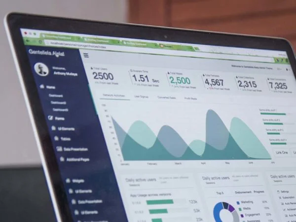 Screen of Data and Statistics Dashboard