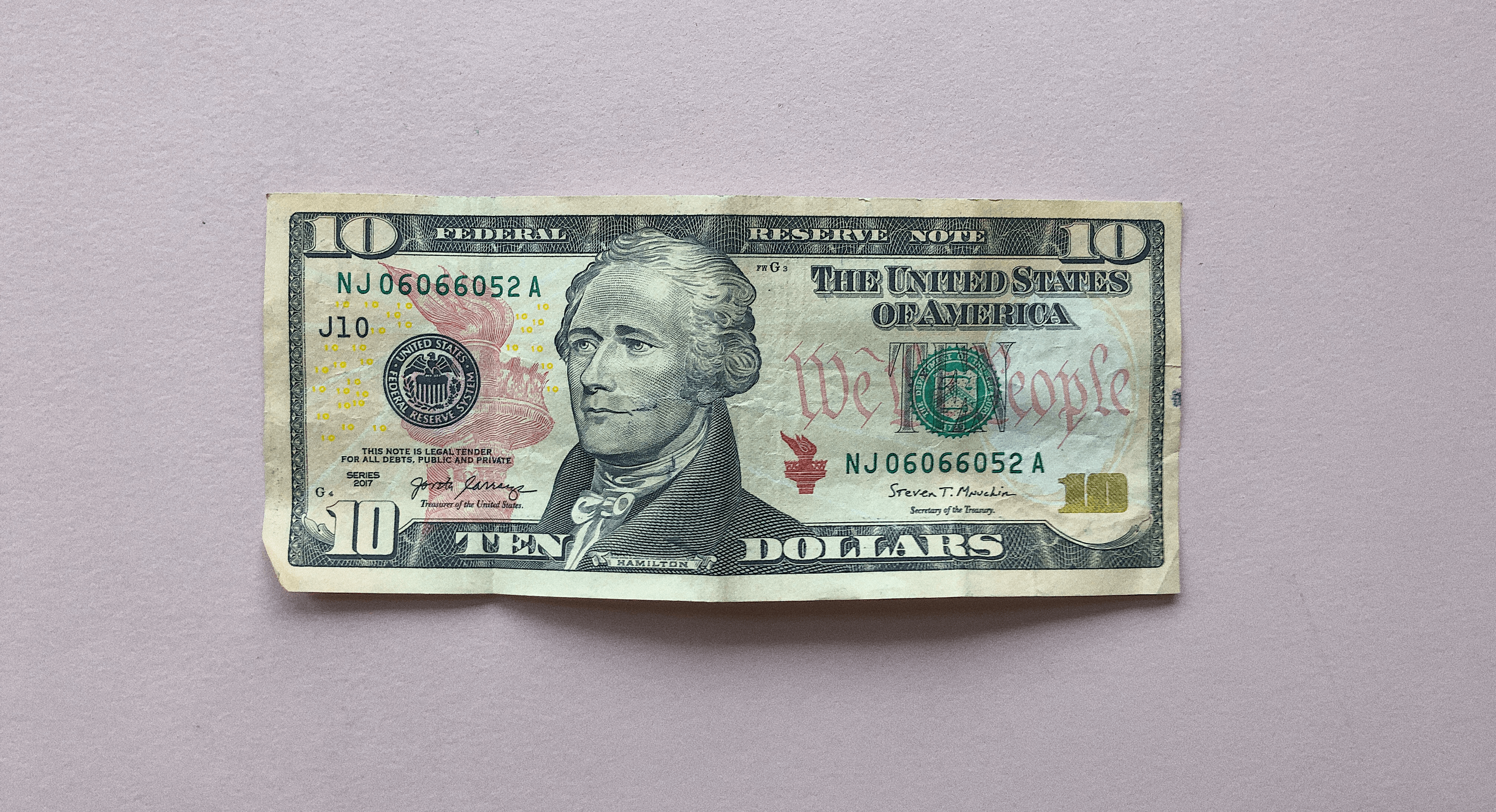 Image of a US Ten Dollar Bill